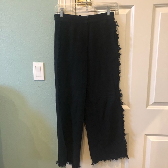 Francesca’s Collections Black Fringe Wide Pants - Picture 5 of 5